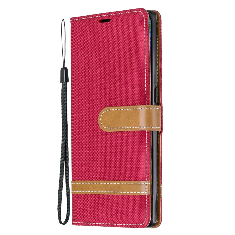 For Huawei Mate 30 Pro Color Matching Denim Texture Horizontal Flip Leather Case with Holder & Card Slots & Wallet & Lanyard