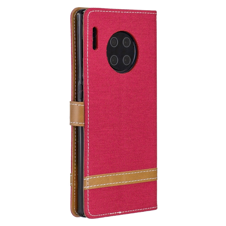 For Huawei Mate 30 Pro Color Matching Denim Texture Horizontal Flip Leather Case with Holder & Card Slots & Wallet & Lanyard