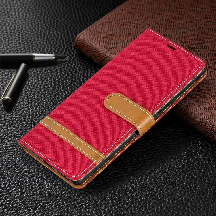 For Huawei Mate 30 Pro Color Matching Denim Texture Horizontal Flip Leather Case with Holder & Card Slots & Wallet & Lanyard