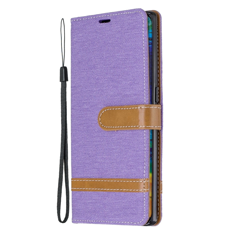 For Huawei Mate 30 Pro Color Matching Denim Texture Horizontal Flip Leather Case with Holder & Card Slots & Wallet & Lanyard