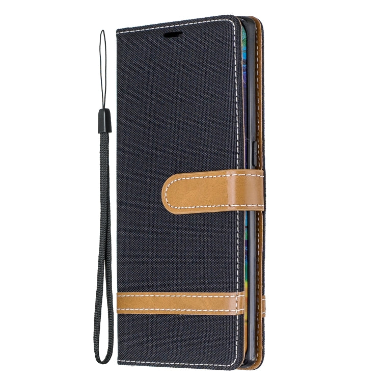 For Huawei Mate 30 Pro Color Matching Denim Texture Horizontal Flip Leather Case with Holder & Card Slots & Wallet & Lanyard