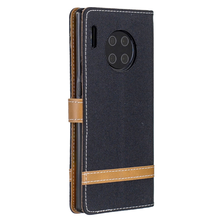 For Huawei Mate 30 Pro Color Matching Denim Texture Horizontal Flip Leather Case with Holder & Card Slots & Wallet & Lanyard
