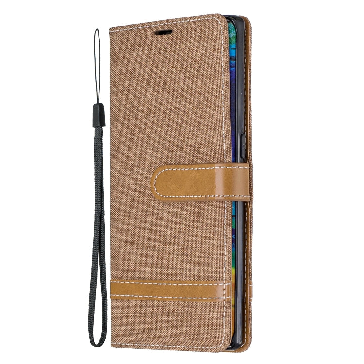 For Huawei Mate 30 Pro Color Matching Denim Texture Horizontal Flip Leather Case with Holder & Card Slots & Wallet & Lanyard