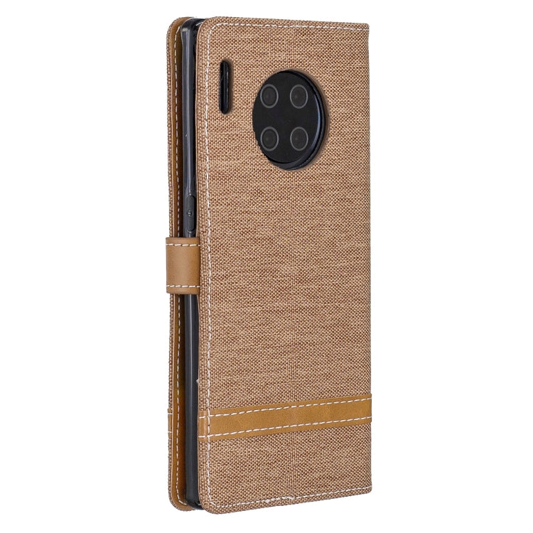 For Huawei Mate 30 Pro Color Matching Denim Texture Horizontal Flip Leather Case with Holder & Card Slots & Wallet & Lanyard