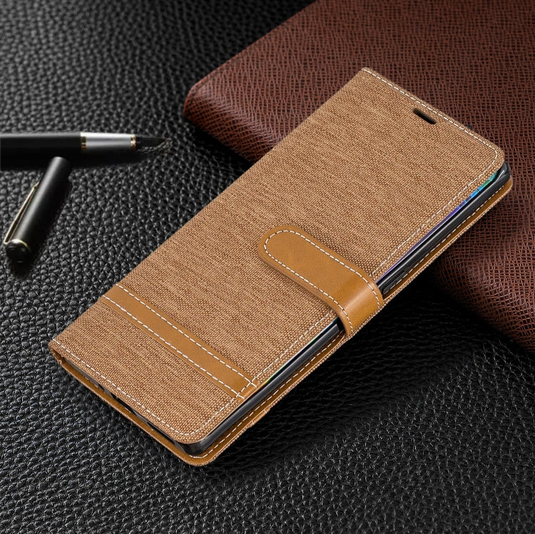 For Huawei Mate 30 Pro Color Matching Denim Texture Horizontal Flip Leather Case with Holder & Card Slots & Wallet & Lanyard