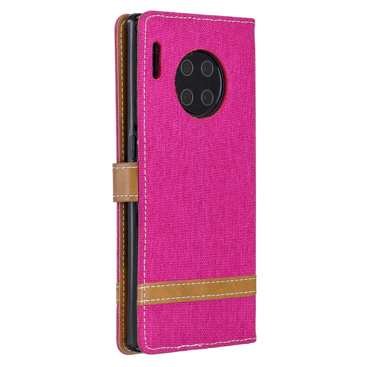 For Huawei Mate 30 Pro Color Matching Denim Texture Horizontal Flip Leather Case with Holder & Card Slots & Wallet & Lanyard