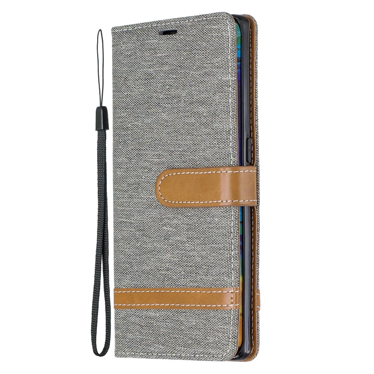 For Huawei Mate 30 Pro Color Matching Denim Texture Horizontal Flip Leather Case with Holder & Card Slots & Wallet & Lanyard