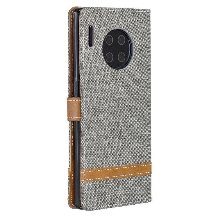 For Huawei Mate 30 Pro Color Matching Denim Texture Horizontal Flip Leather Case with Holder & Card Slots & Wallet & Lanyard