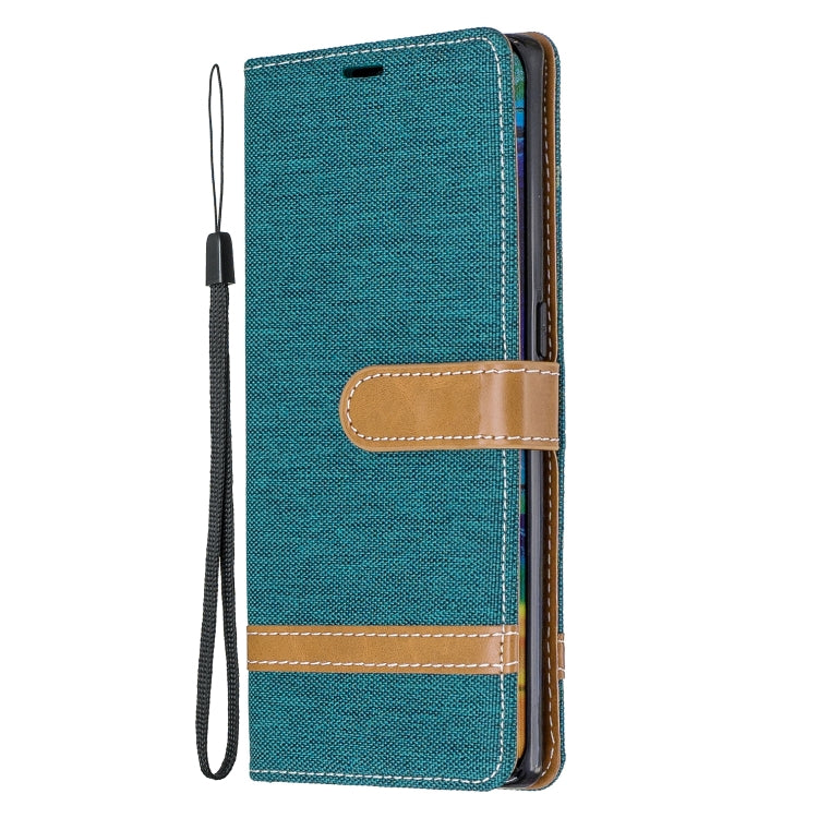 For Huawei Mate 30 Pro Color Matching Denim Texture Horizontal Flip Leather Case with Holder & Card Slots & Wallet & Lanyard
