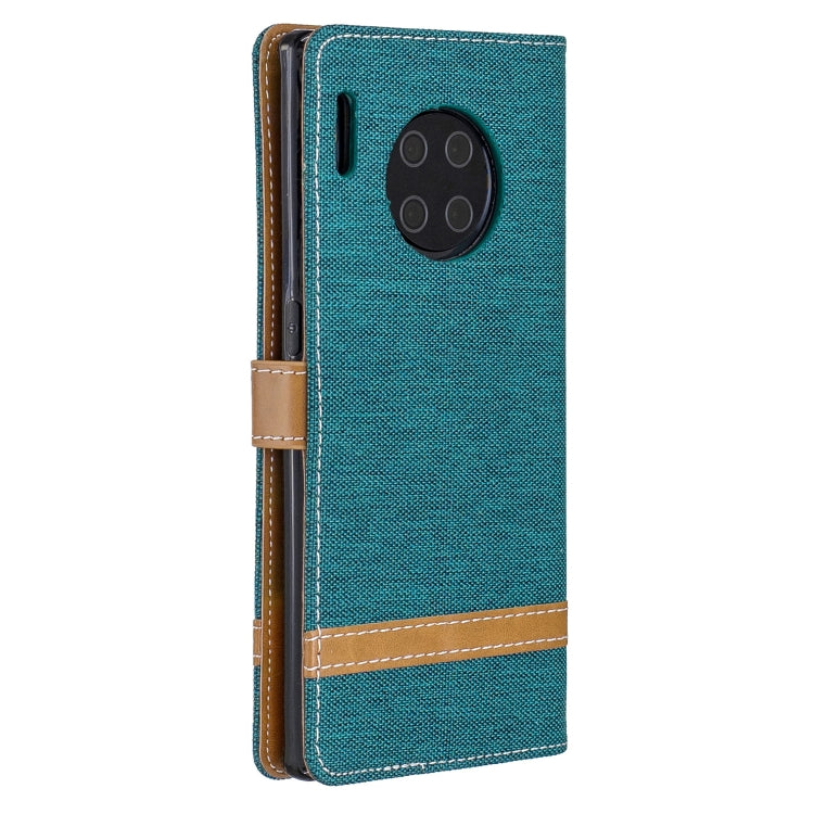 For Huawei Mate 30 Pro Color Matching Denim Texture Horizontal Flip Leather Case with Holder & Card Slots & Wallet & Lanyard