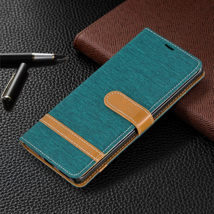 For Huawei Mate 30 Pro Color Matching Denim Texture Horizontal Flip Leather Case with Holder & Card Slots & Wallet & Lanyard
