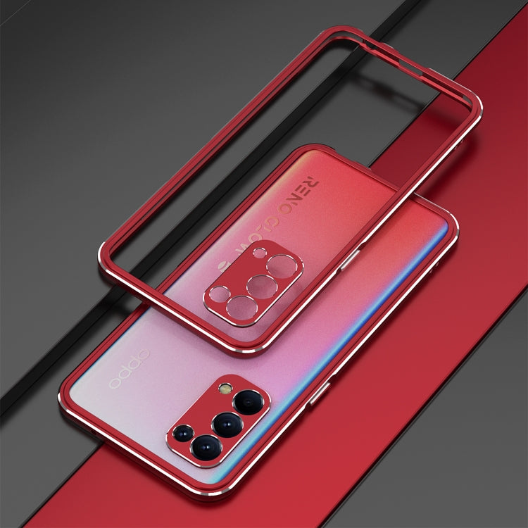 Aurora Series Lens Protector + Metal Frame Protective Case For OPPO Reno5