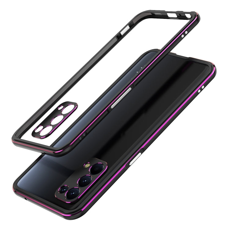 Aurora Series Lens Protector + Metal Frame Protective Case For OPPO Reno5