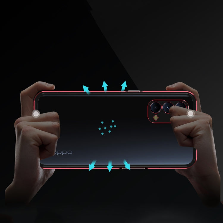 Aurora Series Lens Protector + Metal Frame Protective Case For OPPO Reno5
