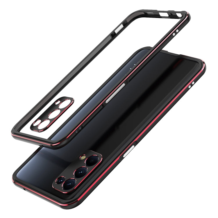 Aurora Series Lens Protector + Metal Frame Protective Case For OPPO Reno5