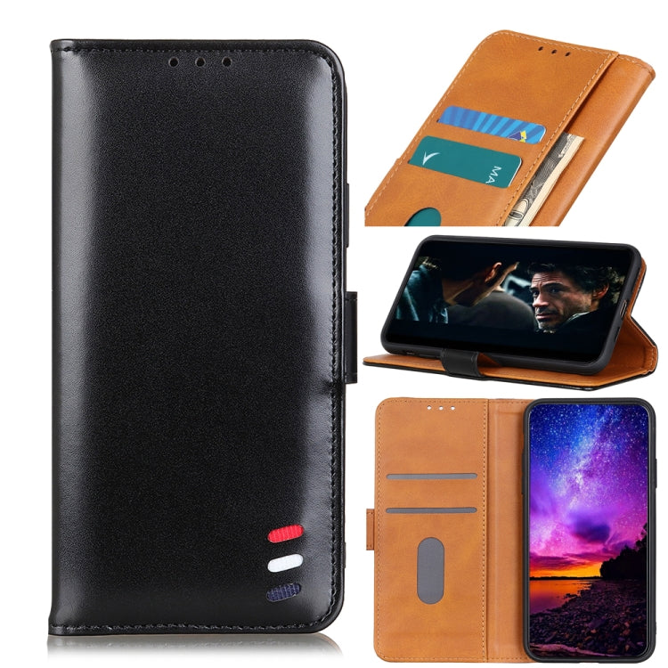 For Cubot C30 3-Color Pearl Texture Magnetic Buckle Horizontal Flip PU Leather Case with Card Slots & Wallet & Holder