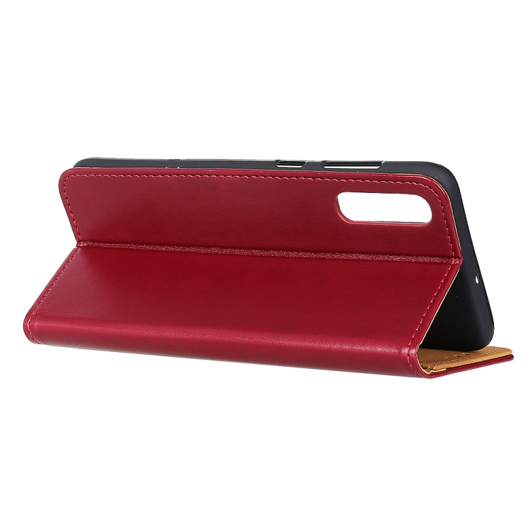 For Rakuten BIG 3-Color Pearl Texture Magnetic Buckle Horizontal Flip PU Leather Case with Card Slots & Wallet & Holder