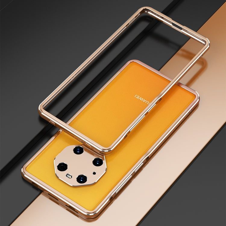 For Huawei Mate 40 Pro Aurora Series Lens Protector + Metal Frame Protective Case