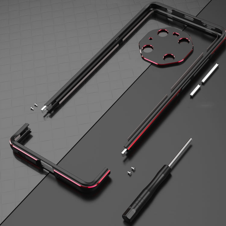 For Huawei Mate 40 Pro Aurora Series Lens Protector + Metal Frame Protective Case