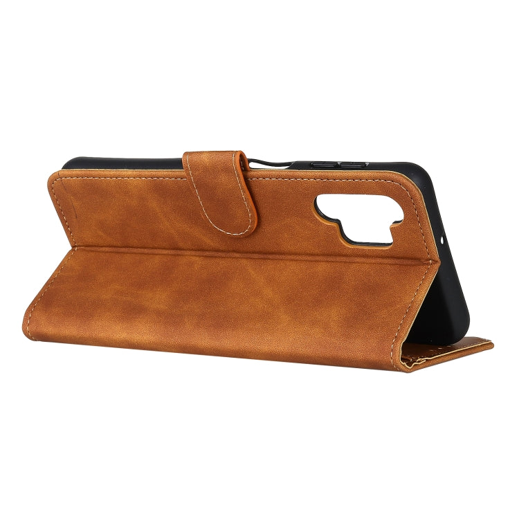 For Samsung Galaxy A32 4G KHAZNEH Retro Texture PU + TPU Horizontal Flip Leather Case with Holder & Card Slots & Wallet