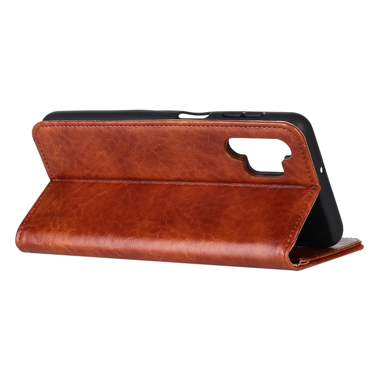 For Samsung Galaxy A32 4G Magnetic Crazy Horse Texture Horizontal Flip Leather Case with Holder & Card Slots & Wallet