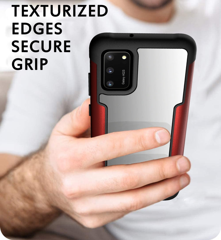 For Samsung Galaxy A02s Iron Man Series Metal PC + TPU Protective Case