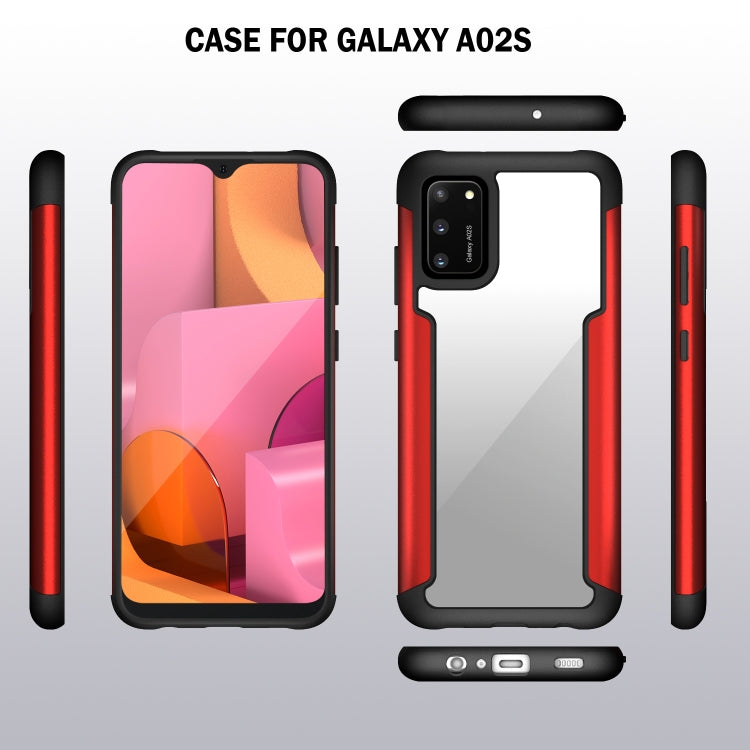 For Samsung Galaxy A02s Iron Man Series Metal PC + TPU Protective Case