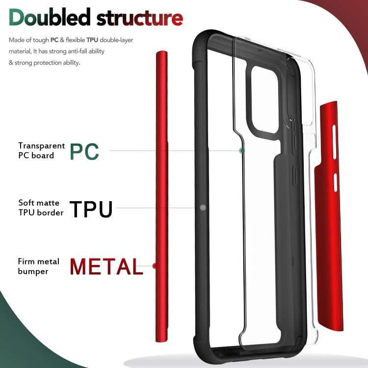 For Samsung Galaxy A02s Iron Man Series Metal PC + TPU Protective Case