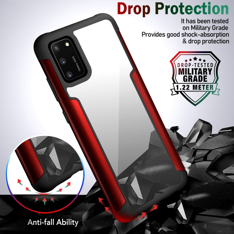 For Samsung Galaxy A02s Iron Man Series Metal PC + TPU Protective Case