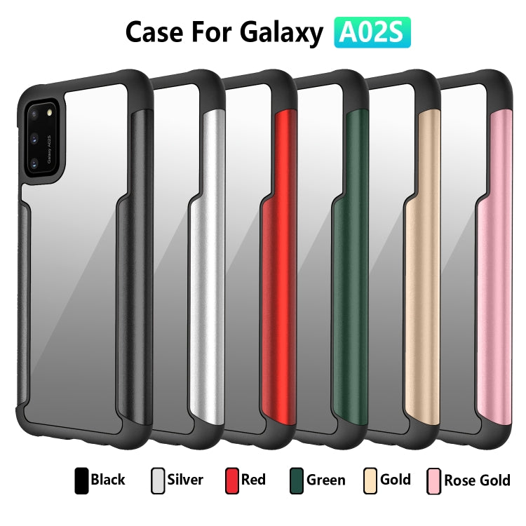 For Samsung Galaxy A02s Iron Man Series Metal PC + TPU Protective Case