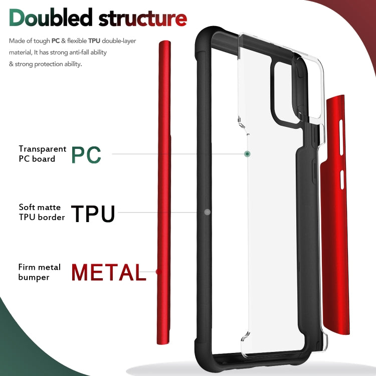 For Samsung Galaxy A21s Iron Man Series Metal PC + TPU Protective Case