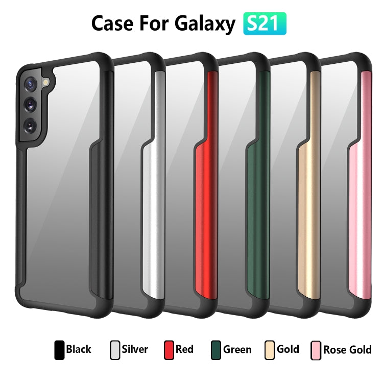 For Samsung Galaxy S21 5G Iron Man Series Metal PC + TPU Protective Case