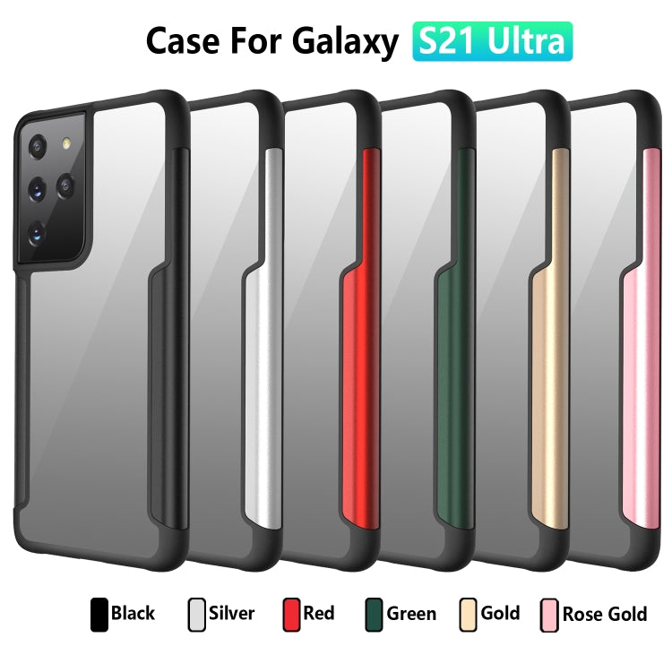 For Samsung Galaxy S21 Ultra 5G Iron Man Series Metal PC + TPU Protective Case