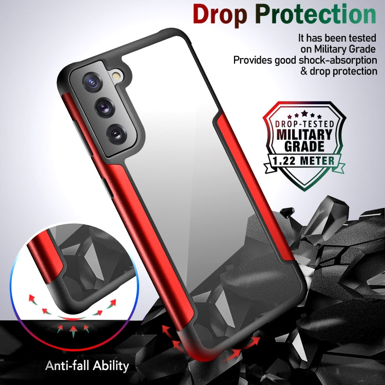 For Samsung Galaxy S21 Ultra 5G Iron Man Series Metal PC + TPU Protective Case