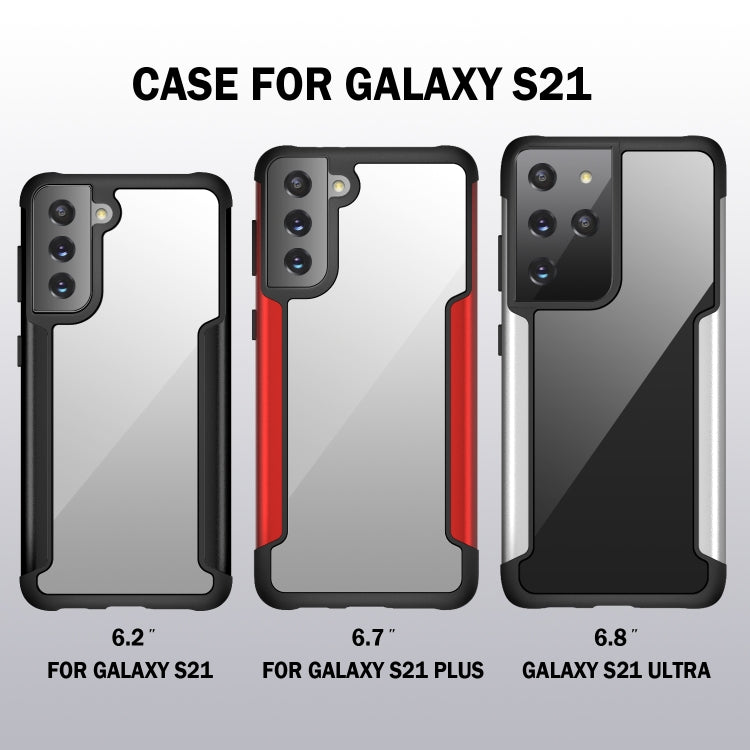 For Samsung Galaxy S21+ 5G Iron Man Series Metal PC + TPU Protective Case