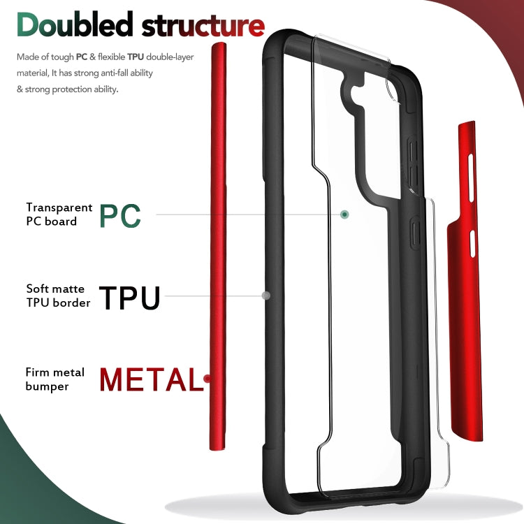 For Samsung Galaxy S21+ 5G Iron Man Series Metal PC + TPU Protective Case