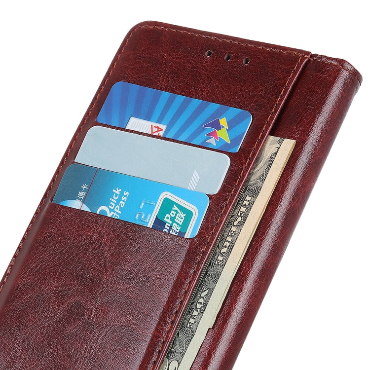 For OPPO Reno5 5G Peas Crazy Horse Texture Horizontal Flip Leather Case with Holder & Card Slots & Wallet