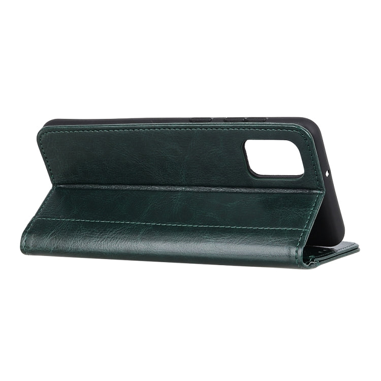 For OPPO Reno5 Pro 5G Peas Crazy Horse Texture Horizontal Flip Leather Case with Holder & Card Slots & Wallet