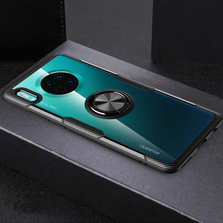 For Huawei Mate 30 Shockproof TPU + Acrylic Protective Case with Metal Ring Holder
