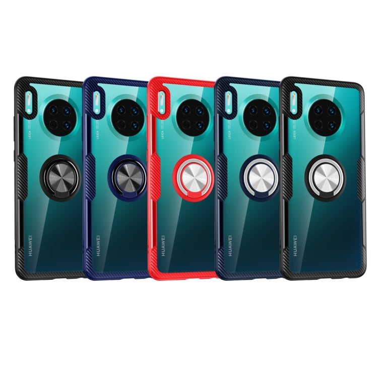 For Huawei Mate 30 Shockproof TPU + Acrylic Protective Case with Metal Ring Holder