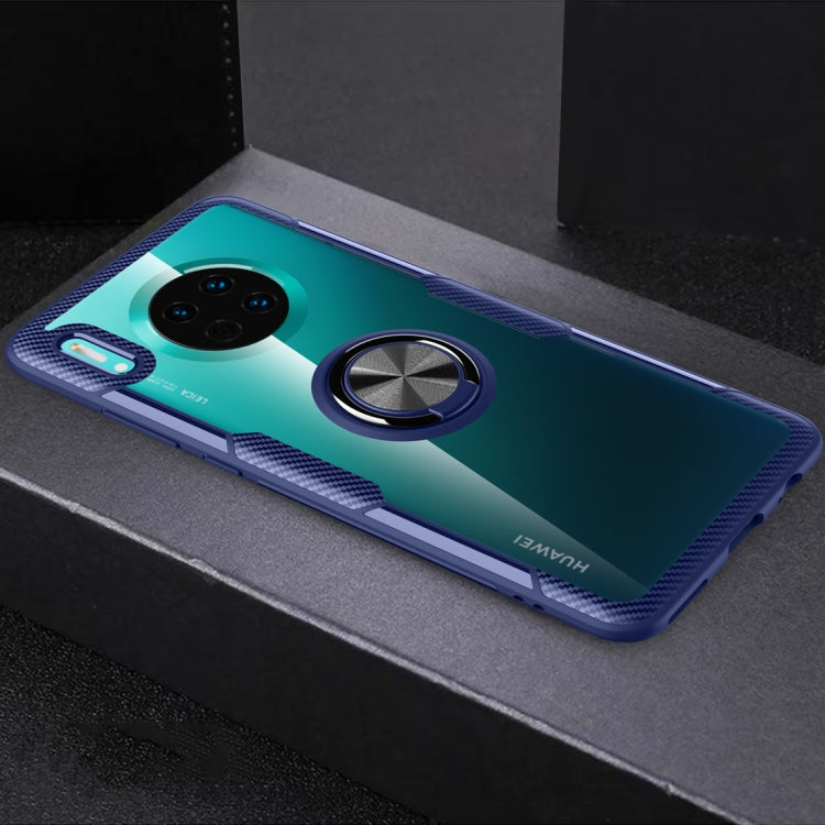 For Huawei Mate 30 Shockproof TPU + Acrylic Protective Case with Metal Ring Holder