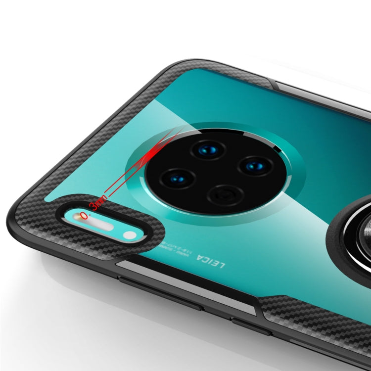For Huawei Mate 30 Shockproof TPU + Acrylic Protective Case with Metal Ring Holder