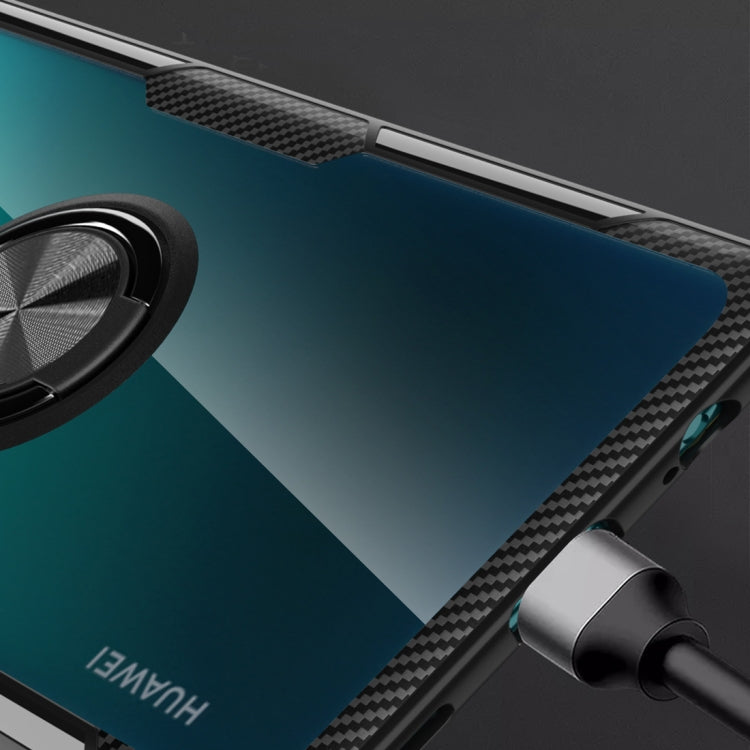 For Huawei Mate 30 Shockproof TPU + Acrylic Protective Case with Metal Ring Holder