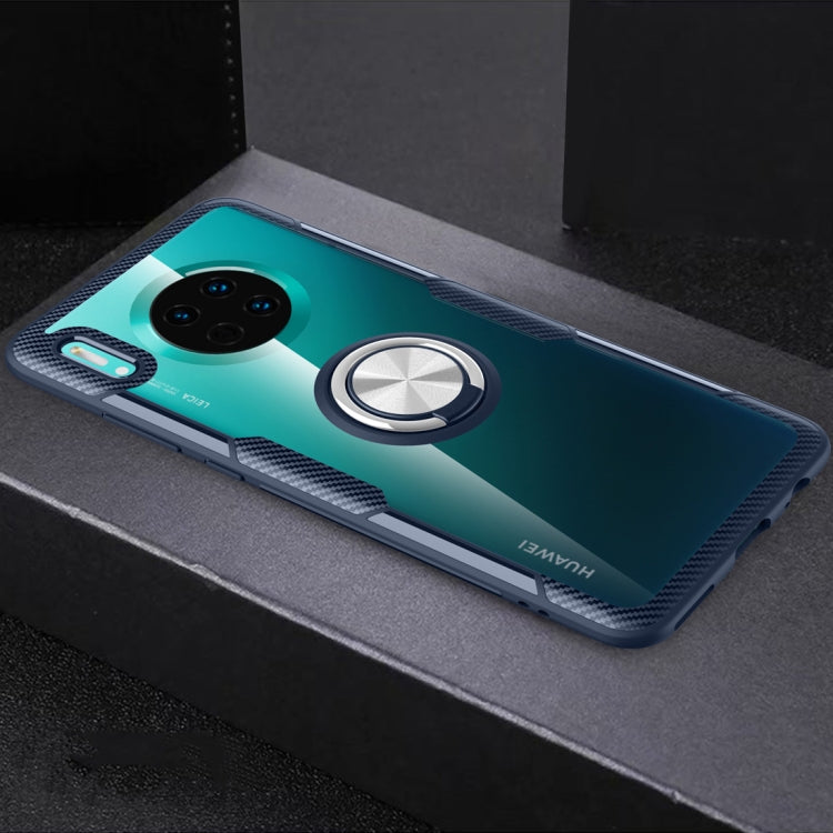 For Huawei Mate 30 Shockproof TPU + Acrylic Protective Case with Metal Ring Holder