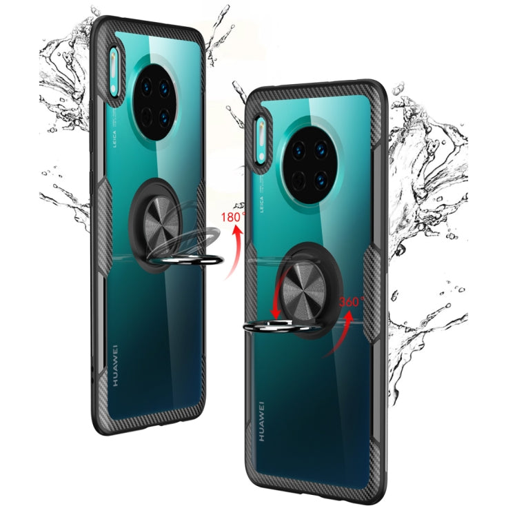 For Huawei Mate 30 Shockproof TPU + Acrylic Protective Case with Metal Ring Holder