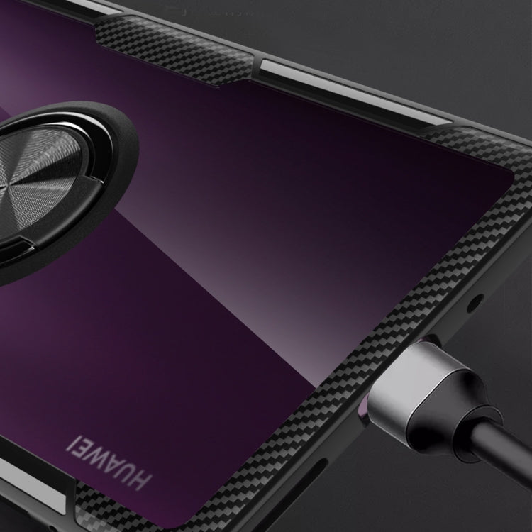 For Huawei Mate 30 Pro Shockproof TPU + Acrylic Protective Case with Metal Ring Holder