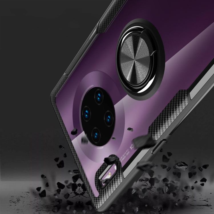 For Huawei Mate 30 Pro Shockproof TPU + Acrylic Protective Case with Metal Ring Holder