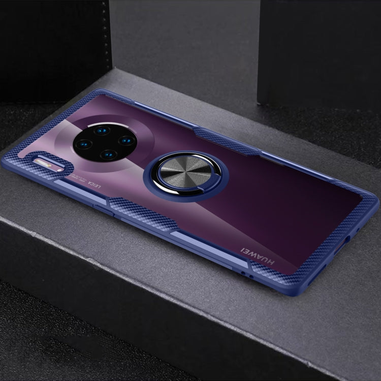 For Huawei Mate 30 Pro Shockproof TPU + Acrylic Protective Case with Metal Ring Holder