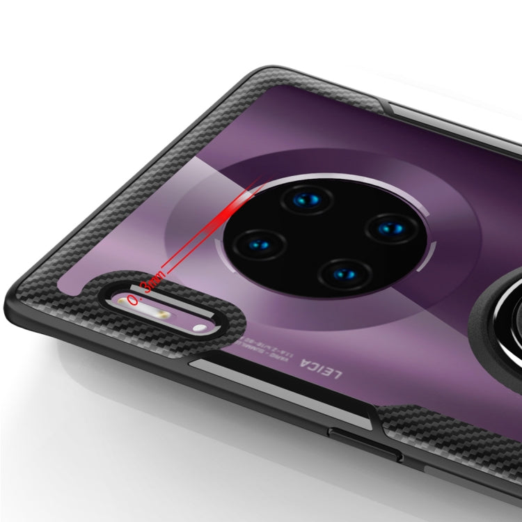 For Huawei Mate 30 Pro Shockproof TPU + Acrylic Protective Case with Metal Ring Holder