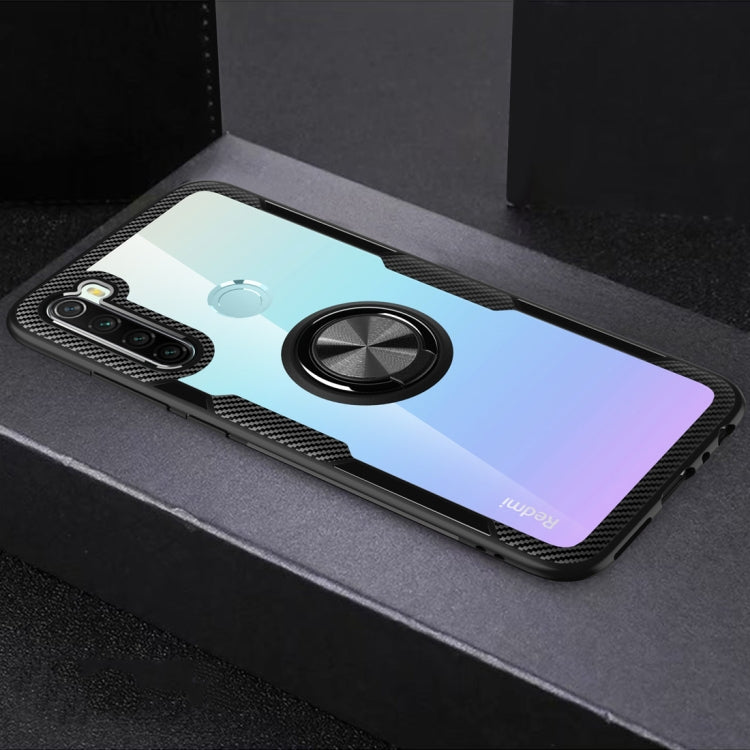 For Xiaomi Redmi Note 8 Shockproof TPU + Acrylic Protective Case with Metal Ring Holder